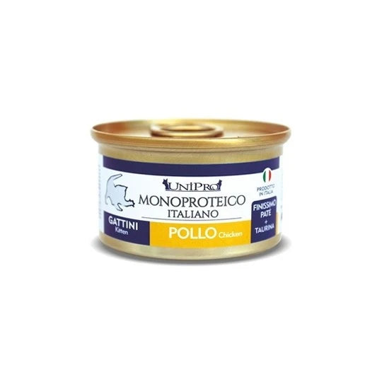 Unipro Gatto Kitten Pollo Monoproteico 85 Gr 24x